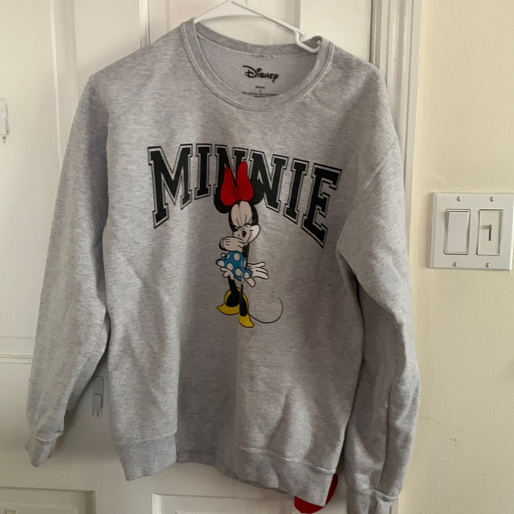 Grey Minnie Mouse Crewneck